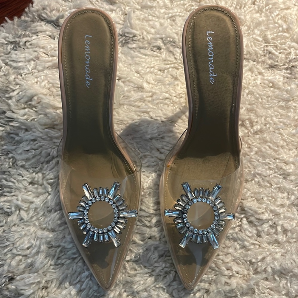 Lemonade sparkle mules
